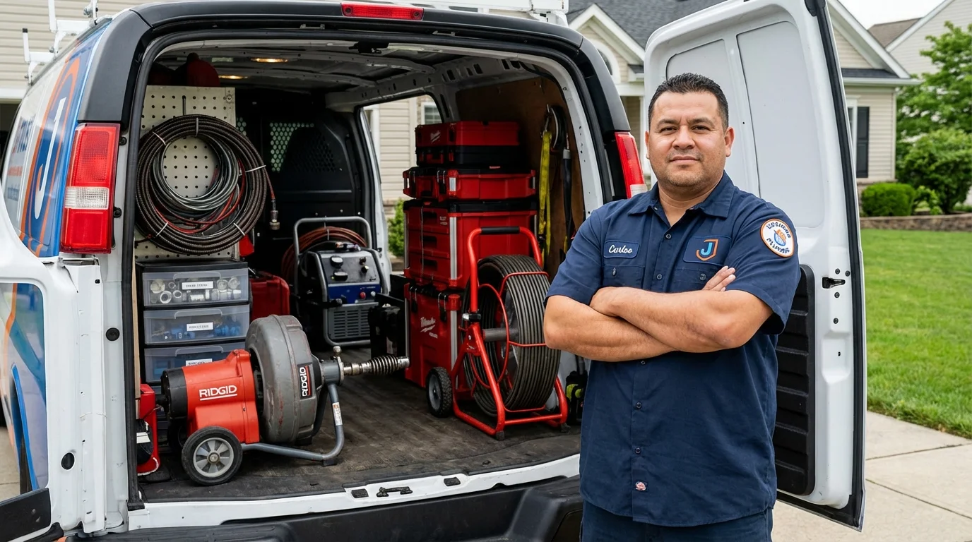 Professional drain cleaning equipment and Johns Plumbing LLC plumber in Snowflake