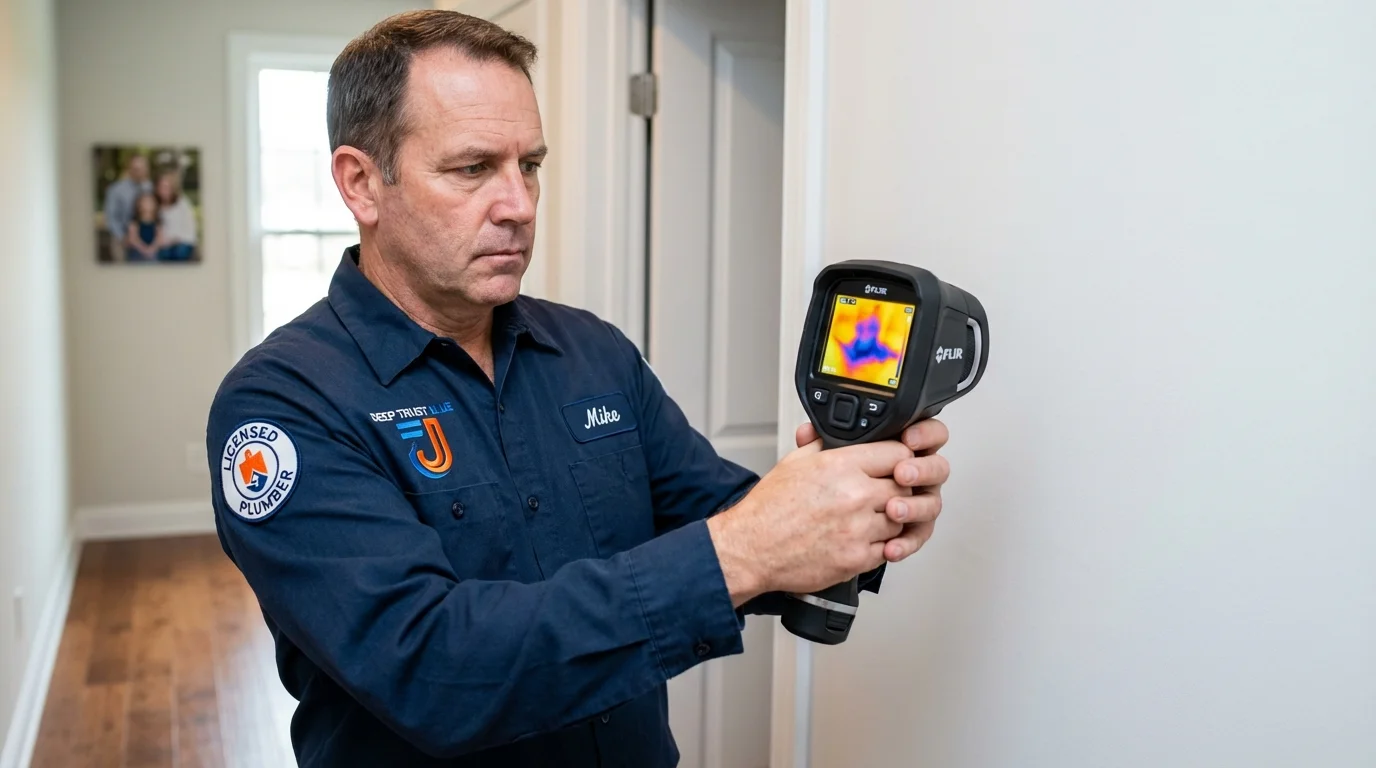 Thermal imaging leak detection by Johns Plumbing LLC in Snowflake